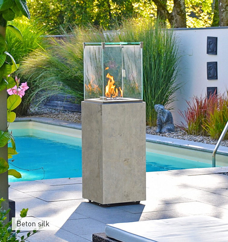 neocube-o Beton silk Gartenkamin