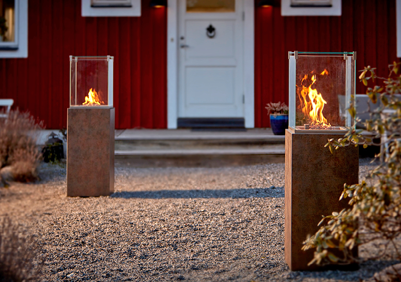 neocube-o Iron Corten silk Gartenkamin