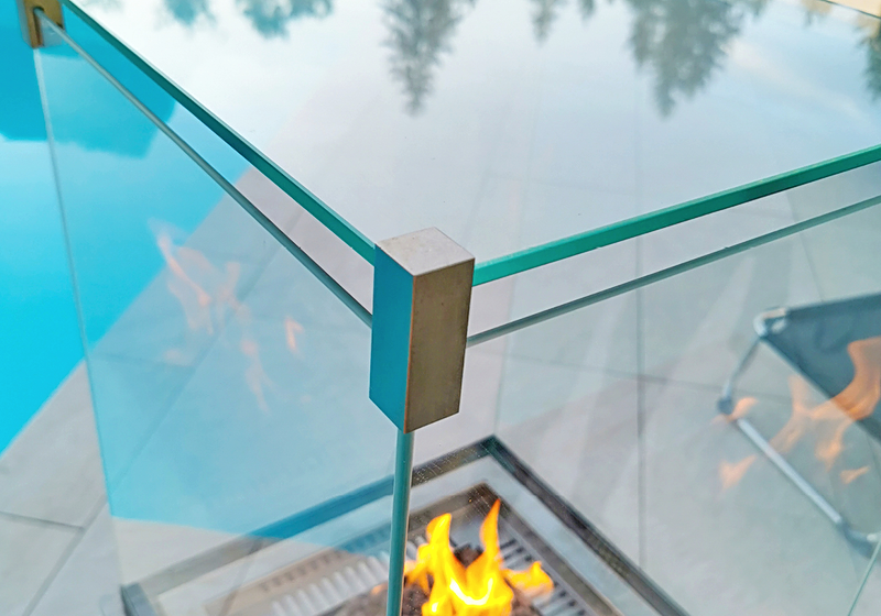 neocube-o Zimbabwe riverwashed Verarbeitung Glashalter aus Edelstahl
