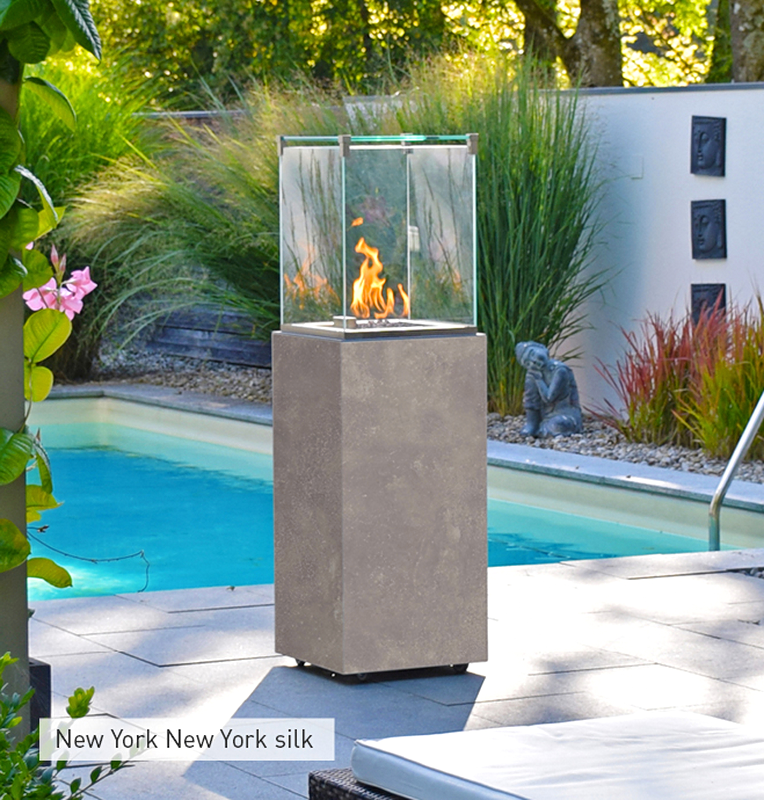 neocube-o New York New York silk Garten-Gaskamin