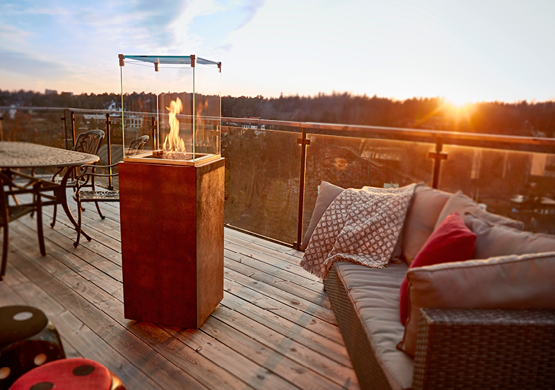 neocube-o Iron Corten silk Gasheizgerät