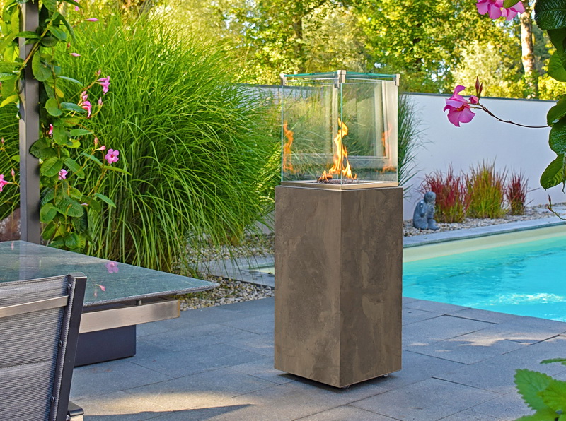 neocube-o Sofia Cuprum silk Garten-Gaskamin