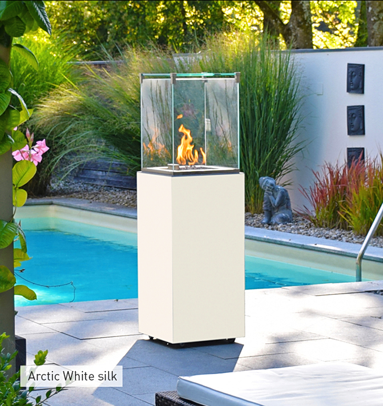 neocube-o Arctic White silk Terrassenheizer