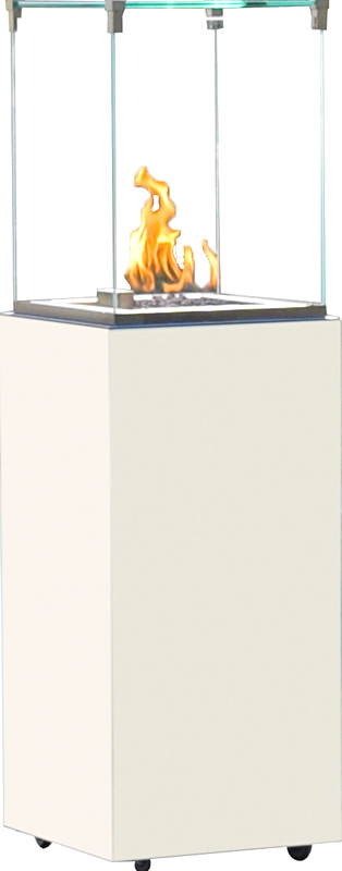 neocube-o Arctic White silk Terrassenheizer freigestellt