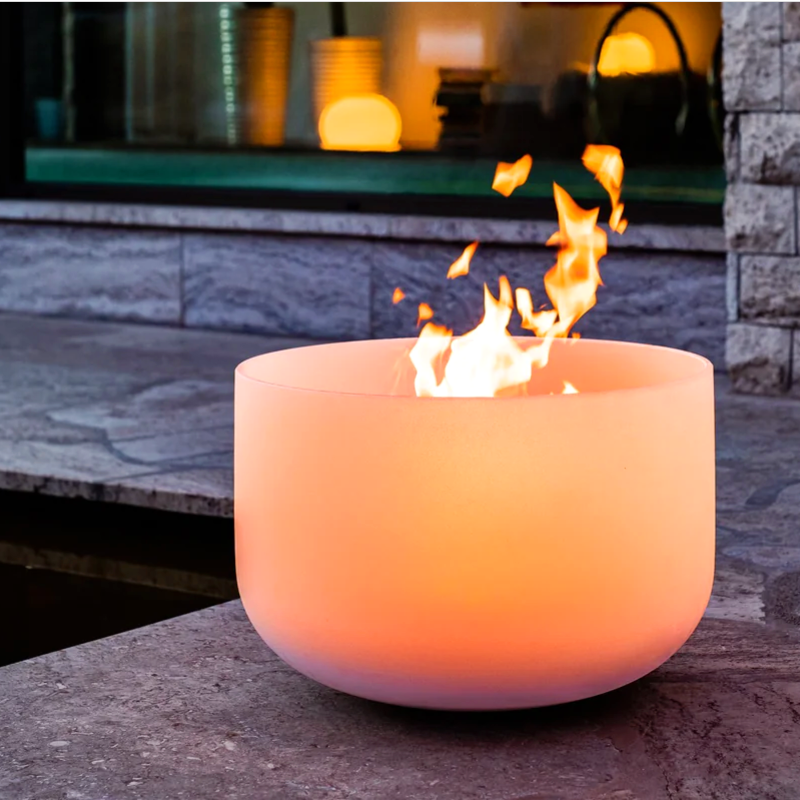 QFlame Pure Feuerschale aus Quarzglas ø 71 x 50 cm