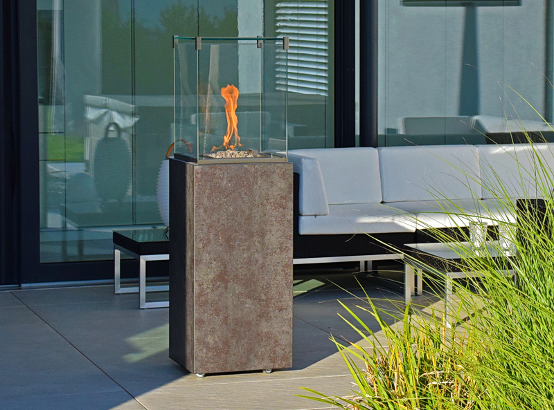 neocube-o Iron Grey satin Terrassenkamin