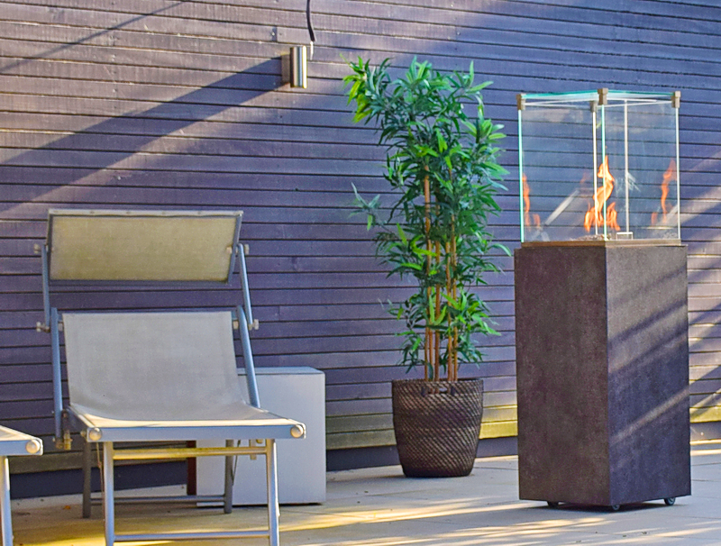 neocube-o Iron Grey satin Gaskamin